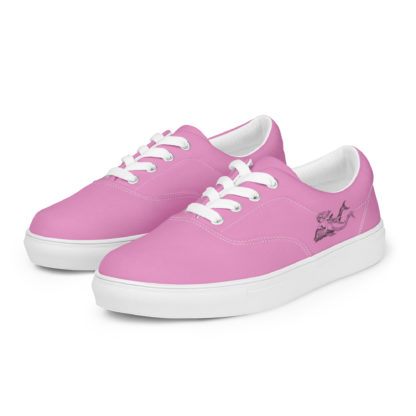 Women’s lace-up canvas shoes mermaid/dolphin - Image 2