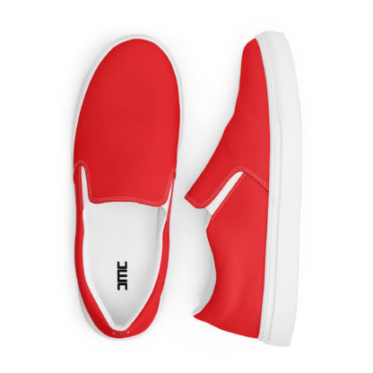 Men’s slip-on canvas shoes red